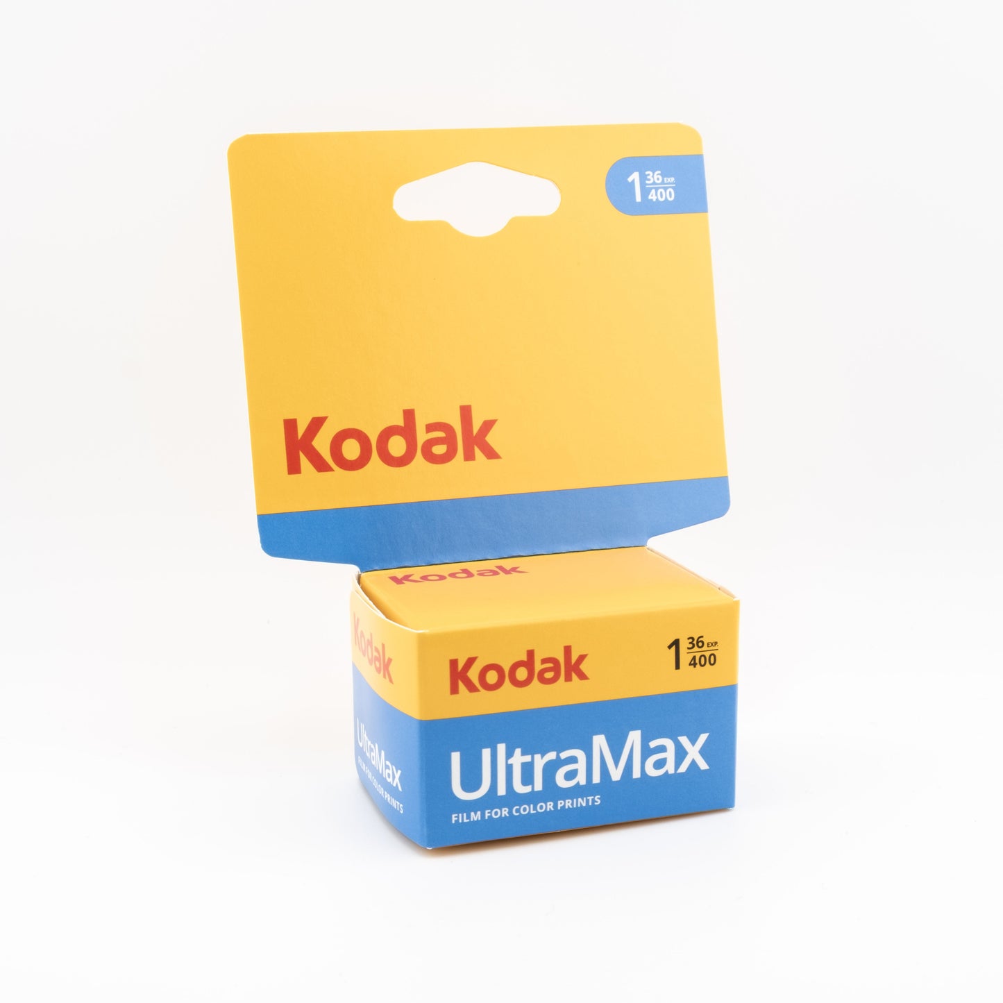 Kodak UltraMax film packaging on a white background