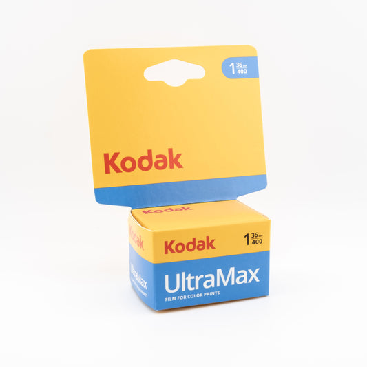Kodak UltraMax film packaging on a white background